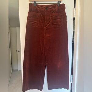 The Colette Cropped Wide-Leg Pants by Maeve: Corduroy Edition, Anthropologie